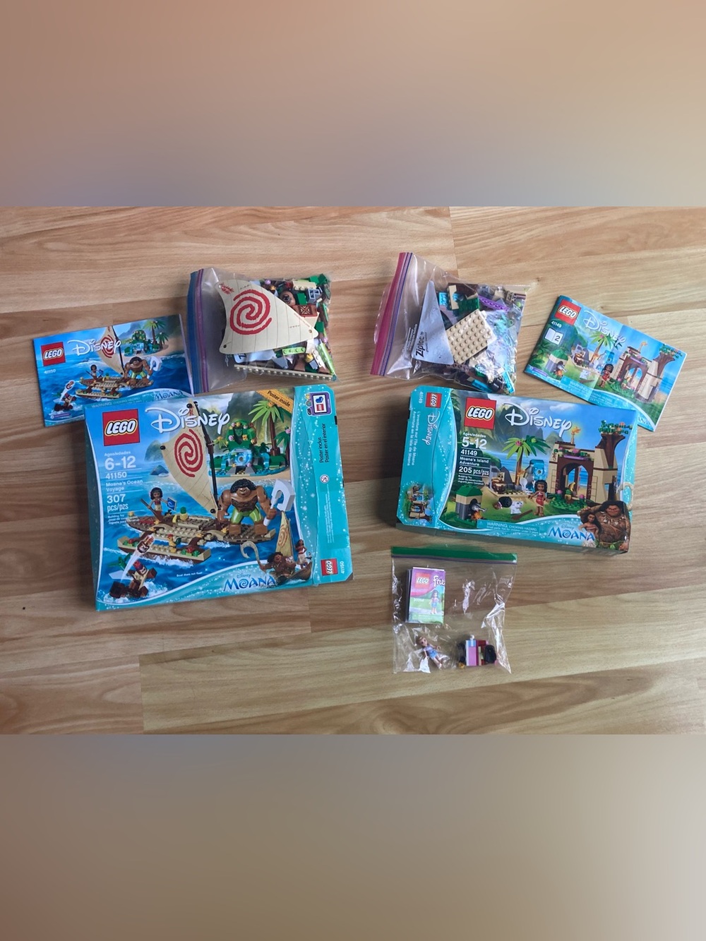 Retired LEGO Disney Moana Bundle 41150 & 41149 w/ Boxes, Instructions